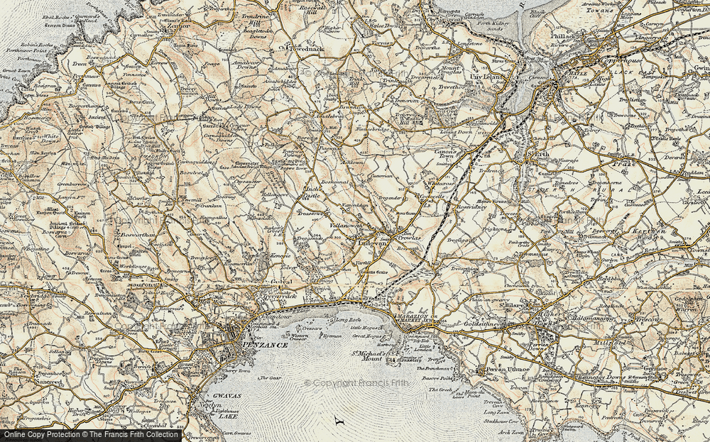 Old Map of Ludgvan, 1900 in 1900