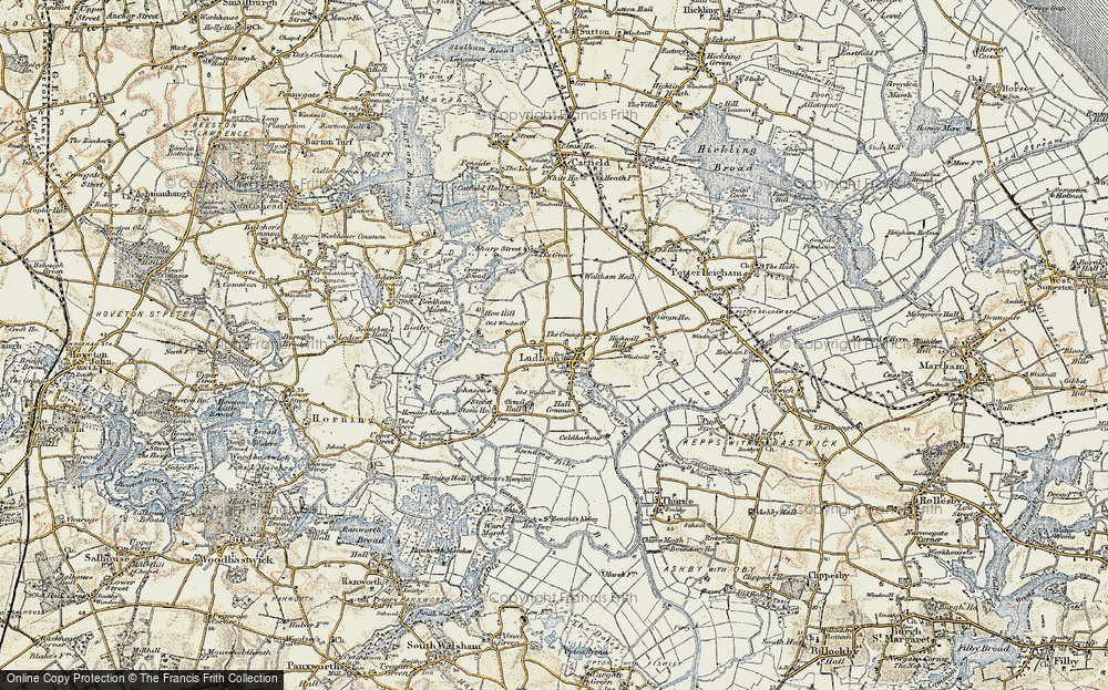 Old Map of Ludham, 1901-1902 in 1901-1902