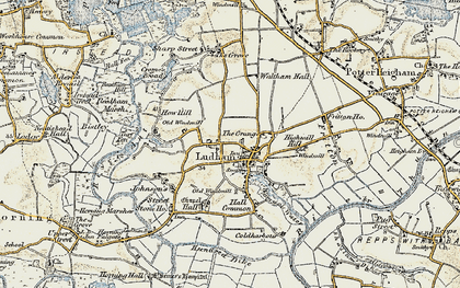 Old map of Ludham in 1901-1902