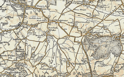 Old map of Ludney in 1898-1899
