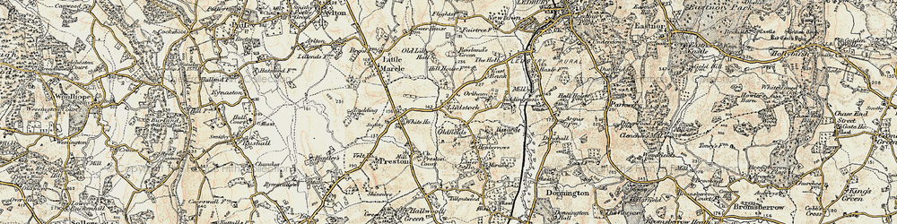 Old map of Ludstock in 1899-1901
