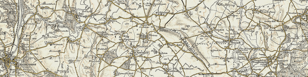 Old map of Ludstone in 1902