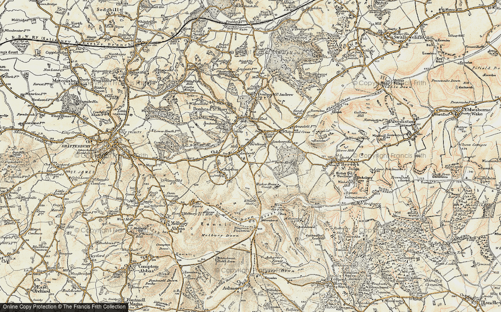 Old Map of Ludwell, 1897-1909 in 1897-1909