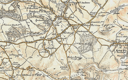 Old map of Ludwell in 1897-1909