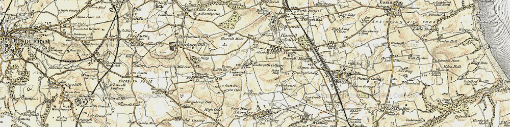 Old map of Ludworth in 1901-1904