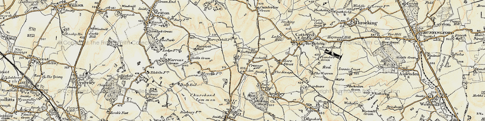 Old map of Luffenhall in 1898-1899