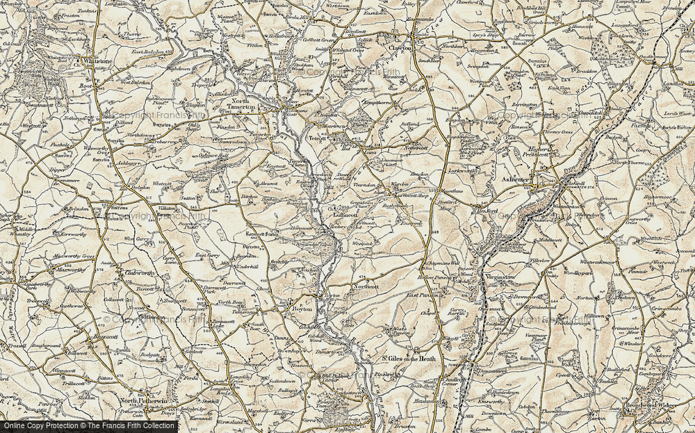 Old Map of Luffincott, 1900 in 1900
