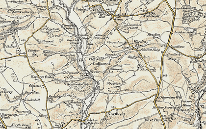 Old map of Luffincott in 1900
