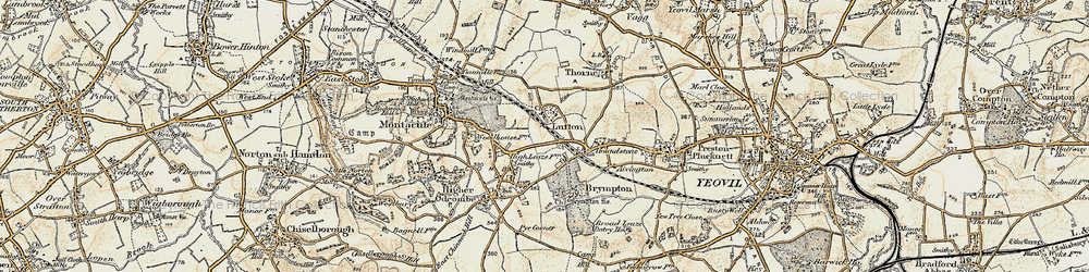 Old map of Lufton in 1899