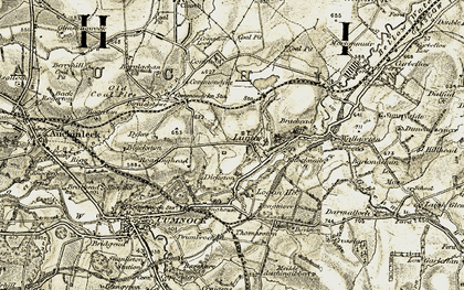 Old map of Birnieknowe in 1904-1905