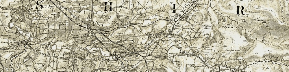 Old map of Birnieknowe in 1904-1905