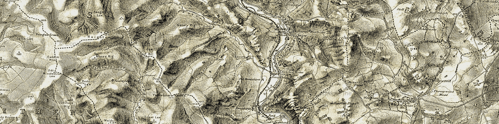 Old map of Yardstone Knowe in 1903-1904