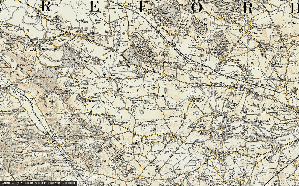 Old Map of Lulham, 1900-1901 in 1900-1901