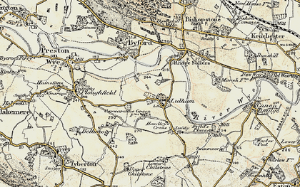 Old map of Lulham in 1900-1901