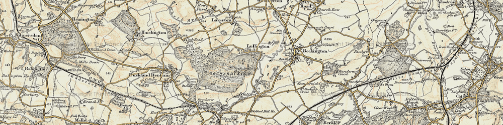 Old map of Lullington in 1898-1899