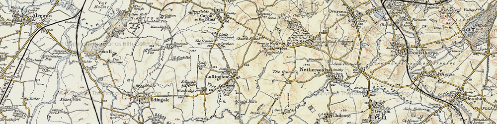 Old map of Lullington in 1902