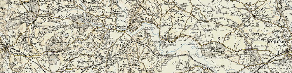 Old map of Lulsley in 1899-1902