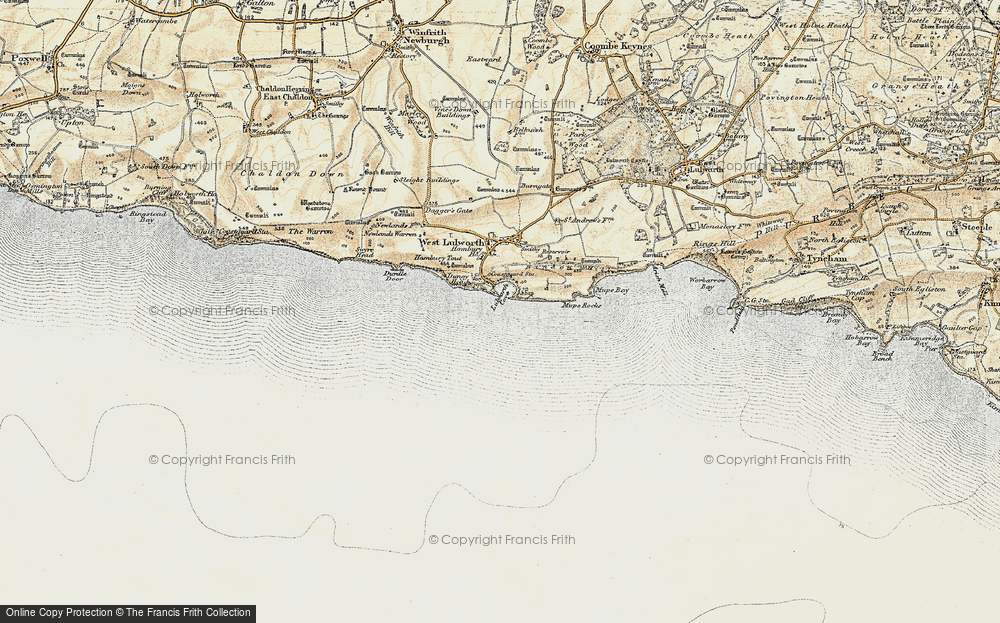 Old Map of Lulworth Cove, 1899-1909 in 1899-1909