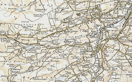 Old map of Lumb Foot in 1903-1904