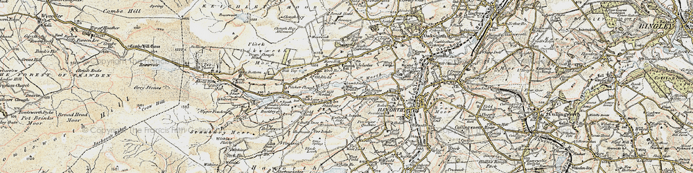 Old map of Lumb Foot in 1903-1904