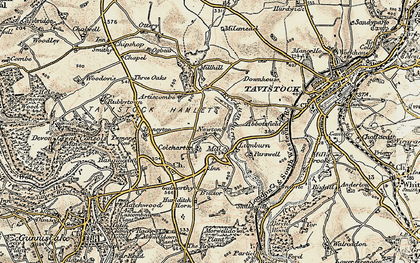 Old map of Buctor in 1899-1900
