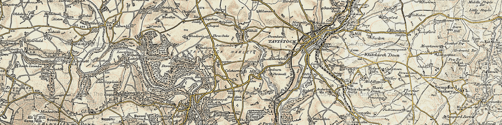 Old map of Lumburn in 1899-1900