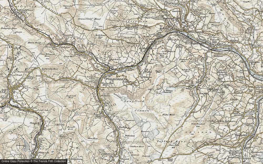 Old Map of Lumbutts, 1903 in 1903