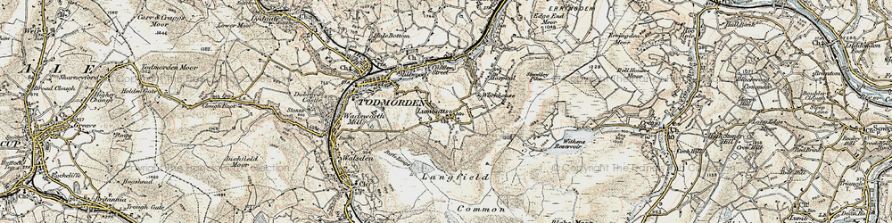 Old map of Lumbutts in 1903