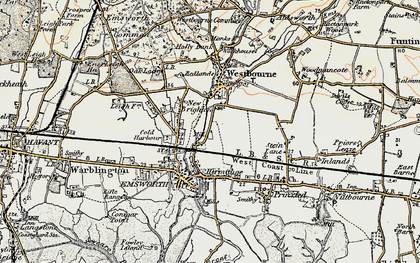 Old map of Lumley in 1897-1899