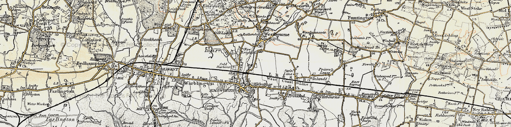 Old map of Lumley in 1897-1899
