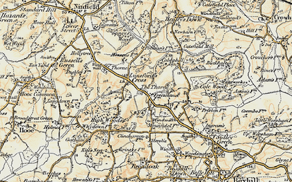 Old map of Lunsford's Cross in 1898