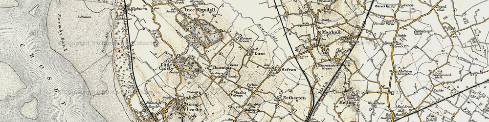 Old map of Lunt in 1902-1903