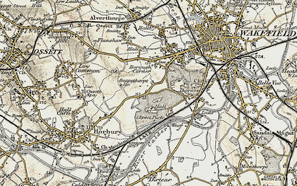 Old map of Lupset in 1903