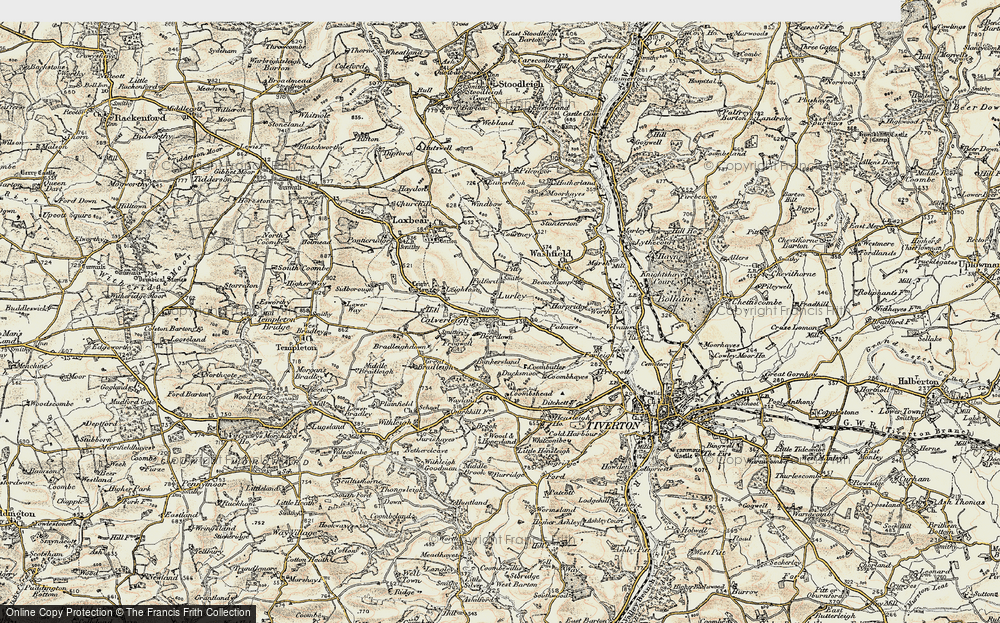 Old Map of Lurley, 1898-1900 in 1898-1900