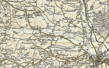 Old map of Lurley in 1898-1900