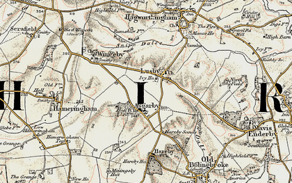 Old map of Lusby in 1902-1903