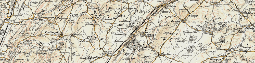 Old map of Lutwyche Hall in 1902