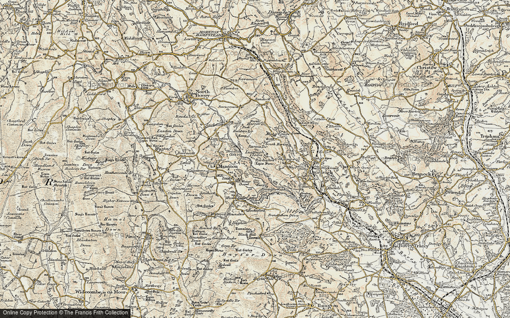Old Map of Historic Map covering South Harton in 1899-1900