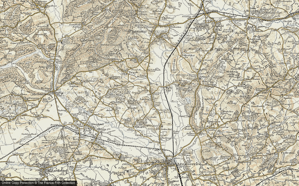 Old Map of Luston, 1900-1903 in 1900-1903