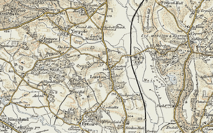 Old map of Luston in 1900-1903