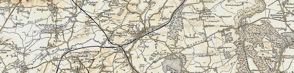 Old map of Lusty in 1899
