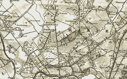 Old map of Sauchieburn in 1908