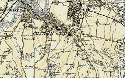 Old map of Luton in 1897-1898