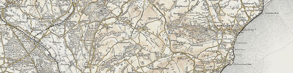 Old map of Luton in 1899