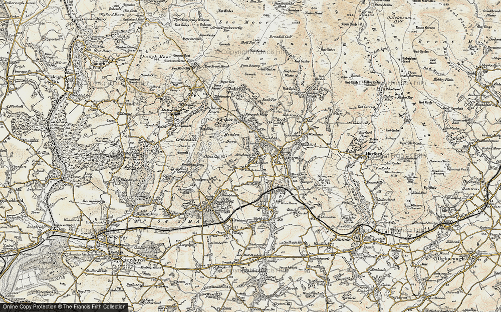 Old Map of Lutton, 1899-1900 in 1899-1900