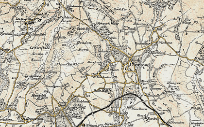 Old map of Lutton in 1899-1900