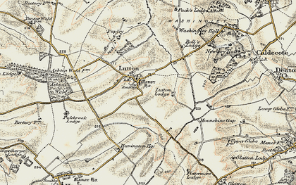 Old map of Lutton in 1901