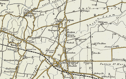 Old map of Lutton Gowts in 1901-1902