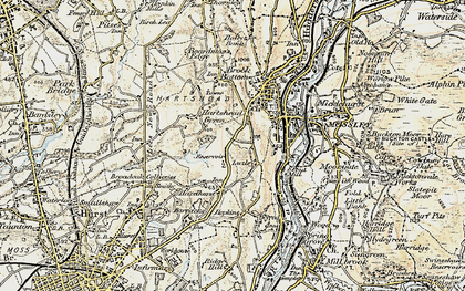 Old map of Luzley in 1903