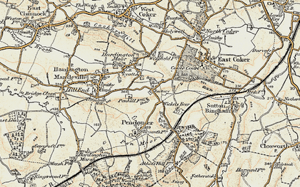 Old map of Lyatts in 1899